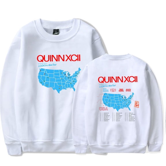 Quinn XCII Merch Look I'm Alive Tour 2025 Long Sleeve Crewneck Sweatshirt For Men/Women Unisex Fashion Streetwear