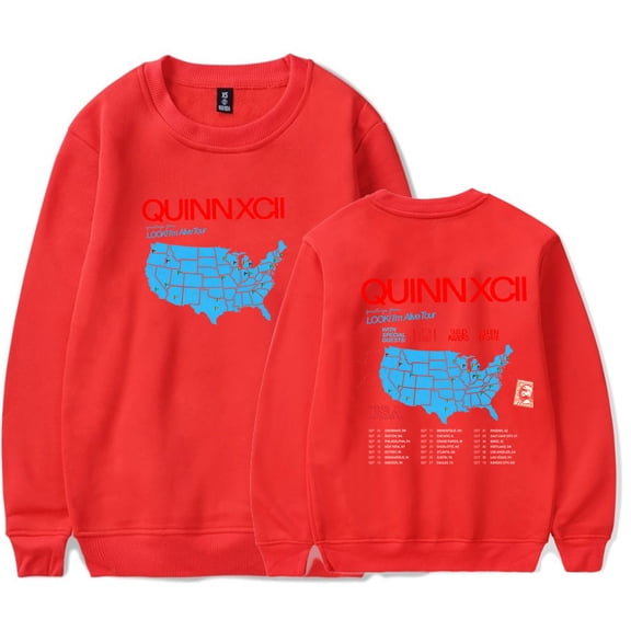 Quinn XCII Merch Look I'm Alive Tour 2025 Long Sleeve Crewneck Sweatshirt For Men/Women Unisex Fashion Streetwear