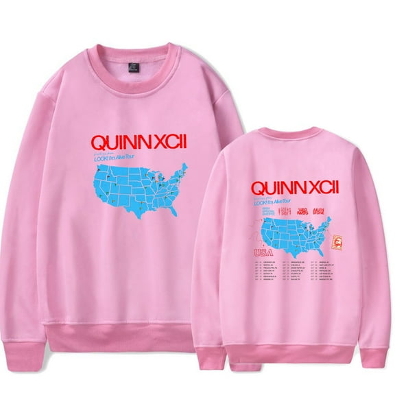 Quinn XCII Merch Look I'm Alive Tour 2025 Long Sleeve Crewneck Sweatshirt For Men/Women Unisex Fashion Streetwear