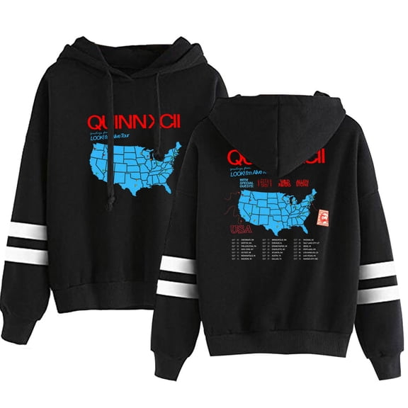 Quinn XCII Merch Look I'm Alive Tour 2025 Long Sleeve Hooded Sweatshirt For Men/Women Hoodies Fashion Cosplay Streetwear