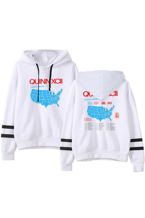Quinn XCII Merch Look I'm Alive Tour 2025 Long Sleeve Hooded Sweatshirt For Men/Women Hoodies Fashion Cosplay Streetwear