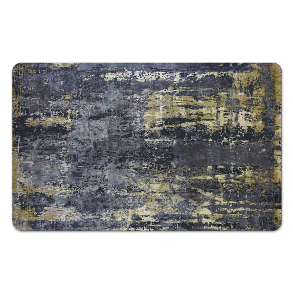 Quinn's Luxury Beige Area Rug Runner: Modern Abstract Design, Non-Slip, Stain Resistant, Machine Washable, Low Pile, 20x32 inch - Perfect for Office, Living Room, Kitchen, Bathroom