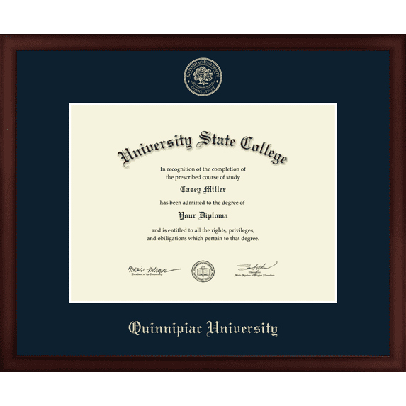 Quinnipiac University Diploma Frame, Document Size 16" x 12"