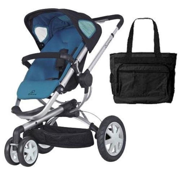 Quinny CV155BFWKT1 Buzz Stroller with Diaper Bag Blue Scratch