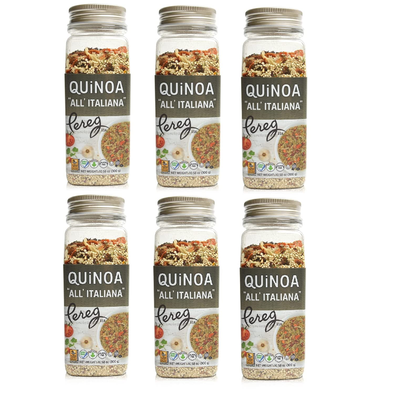 Quinoa All Italiana Canister (10.58 Oz x 6 Pack), Rich in Protein