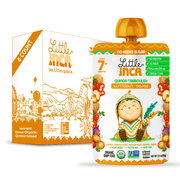 Little Inca Stage 2 Baby Food Pouches, Quinoa Tabbouleh Baby Puree, Plant Based High Protein, Dairy-Free, 6 x 3.5oz