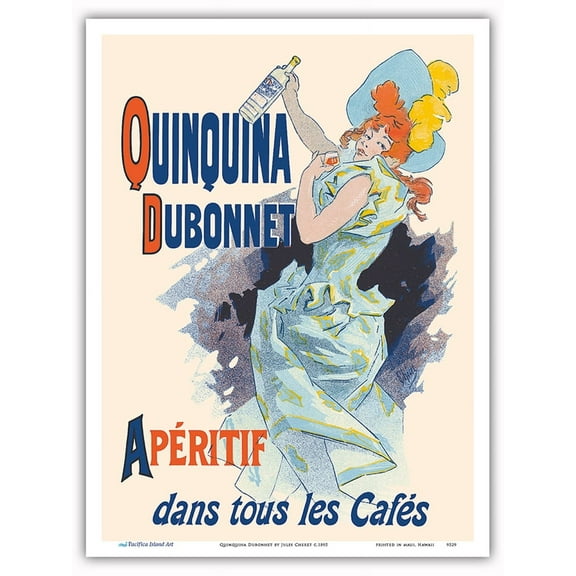 Quinquina Dubonnet - French Aperitif Wine & Spirits - Vintage Art Nouveau Poster by Jules Chéret c.1895 - Master Art Print (Unframed) 9in x 12in