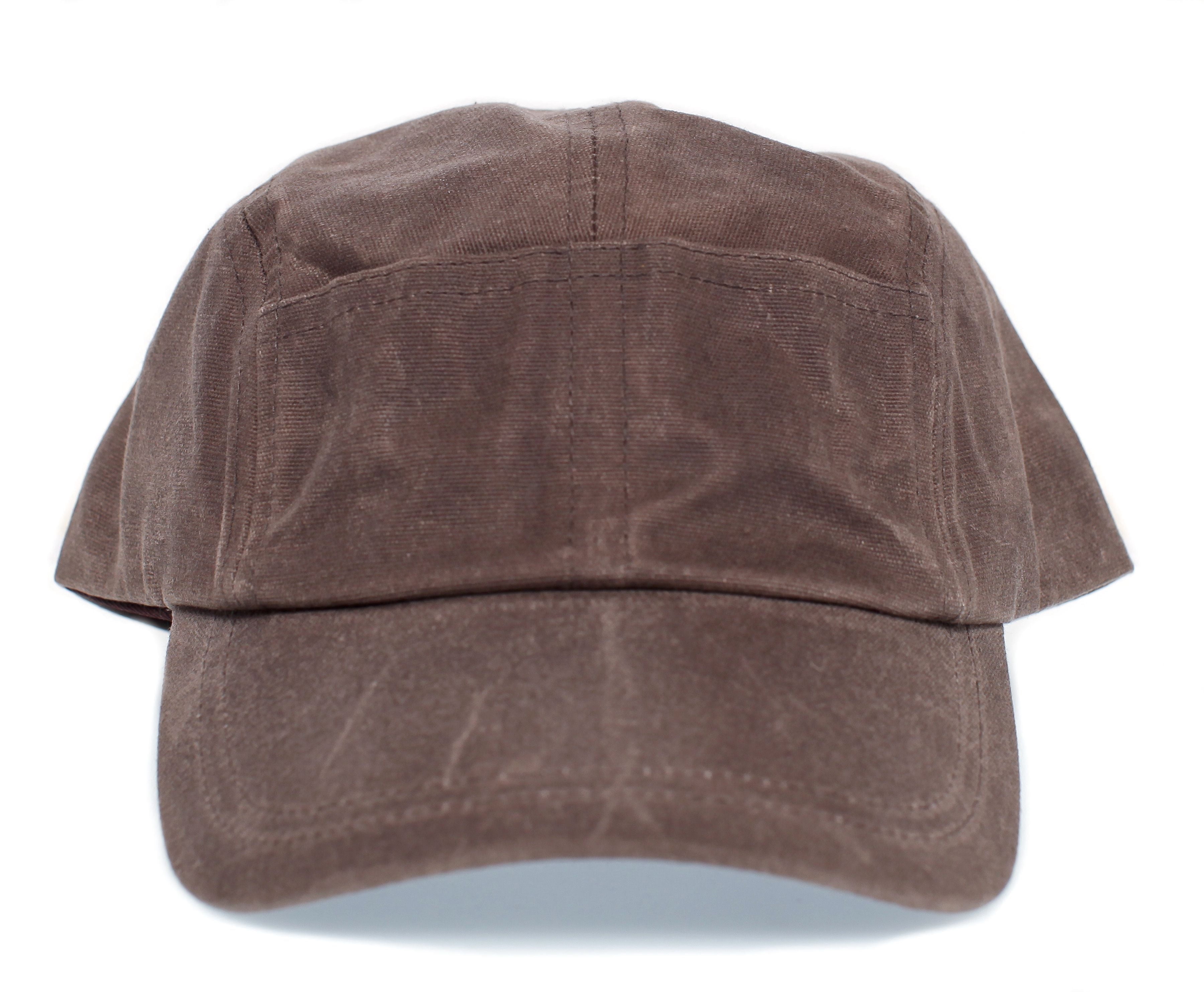 Quint Fishing Hat Jaws Cap Canvas 5 Panel Adult Unisex Snap closure Brown