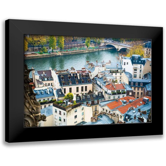 Quintero, Sonja 18x13 Black Modern Framed Museum Art Print Titled - Paris Rooftops