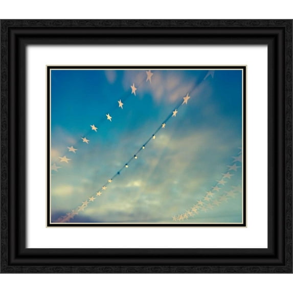 Quintero, Sonja 32x26 Black Ornate Wood Framed with Double Matting Museum Art Print Titled - Bokeh Stars II