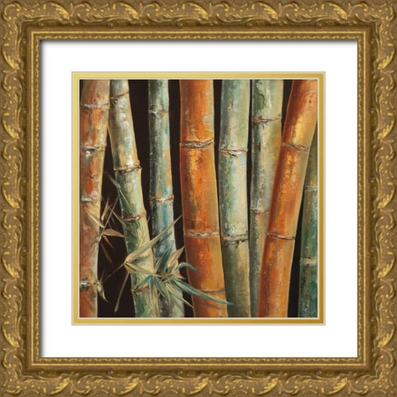 Quintero, Tita 15x15 Gold Ornate Wood Framed with Double Matting Museum Art Print Titled - Caribbean Bamboo I