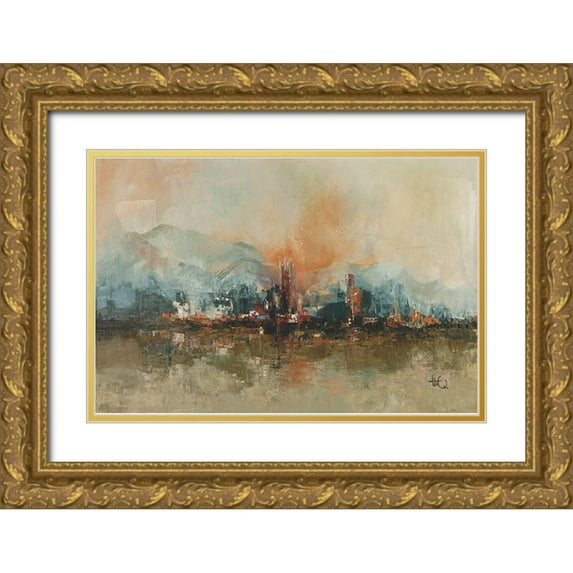 Quintero, Tita 18x13 Gold Ornate Wood Framed with Double Matting Museum Art Print Titled - Mountain City