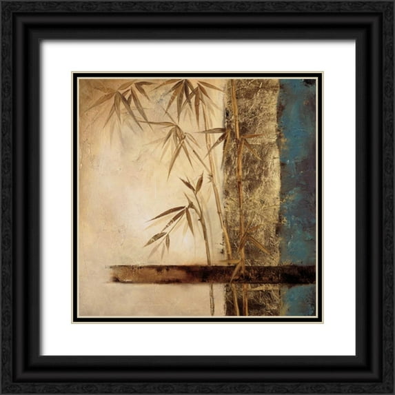 Quintero, Tita 20x20 Black Ornate Wood Framed with Double Matting Museum Art Print Titled - Bamboo Royale II