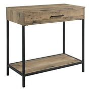 Quinton 30" Foyer Wood Table in Salvage Oak Brown