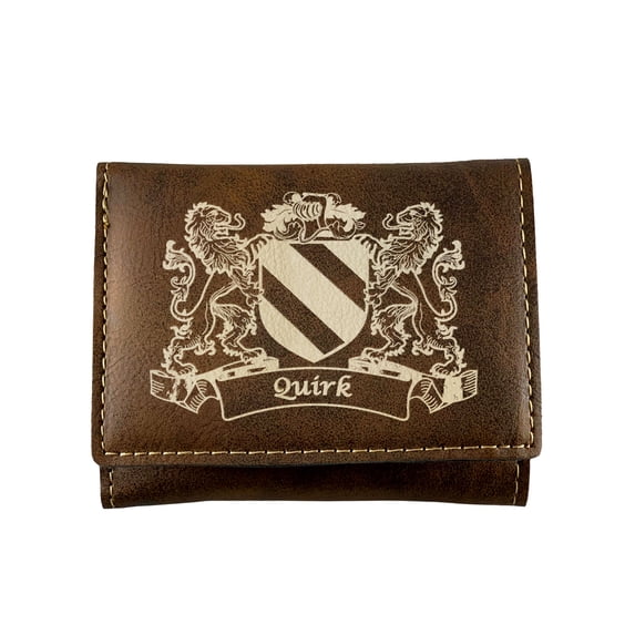 Quirk Irish Coat of Arms Rustic Leather Wallet