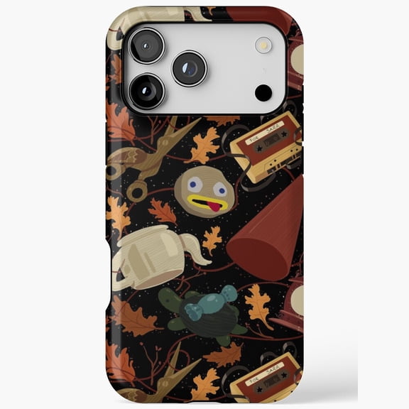 Quirky Autumn Pattern Retro Objects Seasonal Phone Case 17 16 15 14 13 12 11 Pro Max