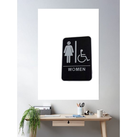 Quirky Bathroom Sign Poster Wall Art, Modern Wall Decor For Living Room Bedroom, 8x12 UNFRAMED