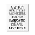 thumbnail image 1 of Quirky Halloween Family Quote Striped Typography Phrase Holiday Graphic Art Gallery-Wrapped Canvas Print Wall Art, 1 of 5