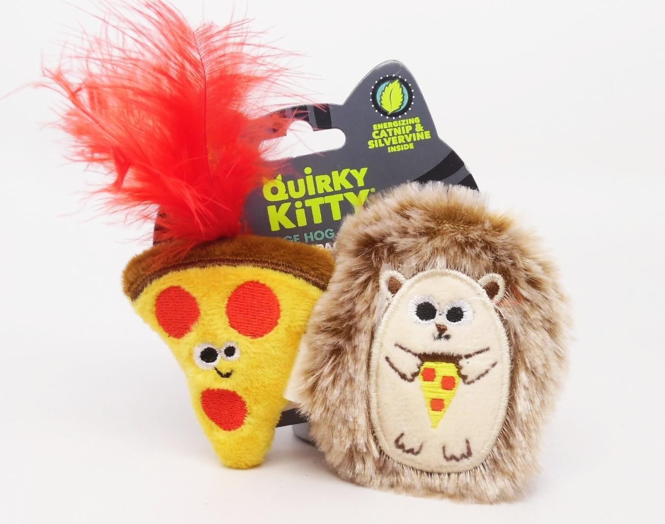 kitty お取り置きコメント用 Quirky Kitty Crinkle Filled Pizza & Hedge Hog Catnip & Silvervine