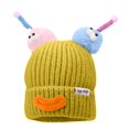 thumbnail image 1 of Quirky Knitted Hat Winter Warm No-Cuff round Top Cute Girl Face-Slimming Sausage-Mouth Yarn Monster Hat Fashionable Trendy Coldproof Cap, 1 of 4