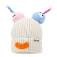 thumbnail image 1 of Quirky Knitted Hat Winter Warm No-Cuff round Top Cute Girl Face-Slimming Sausage-Mouth Yarn Monster Hat Fashionable Trendy Coldproof Cap, 1 of 4