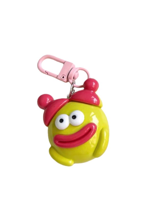 Quirky Lip Shaped Key Ring Cute Backpack Accessory Sturdy Resin Material