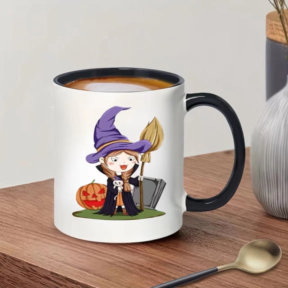 "Quirky" Spooky Halloween 11Oz Ceramic Coffee Mug - Reusable, Insulated, Machine Washable - Perfect For All Beverages & Gifts