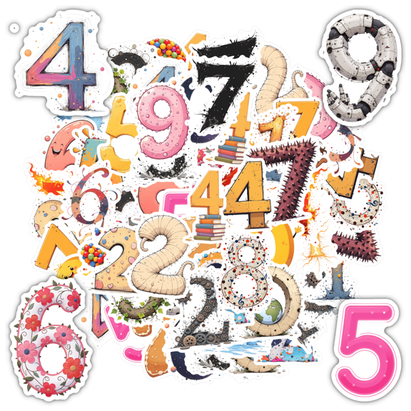 Quirky Stationery Stickers Vibrant Kids Stickers Toy Educational Graffiti Decals PVC Sticker for Laptops Notebooks Suitcases