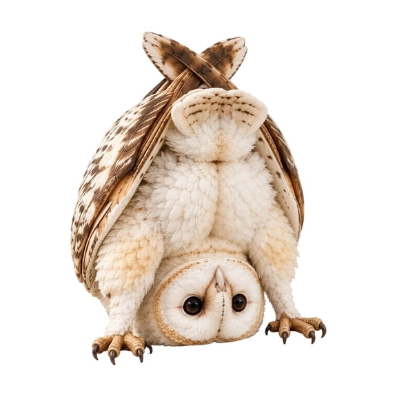Quirky Upside Down Owl Door Wooden Wall Art Topper For Corner Cute Whimsical Bird Sculpture Indoor Outdoor Home Statue Ornament