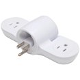 Quirky Vpvm1Wh01 2Outlet Pivot Power Mini Surge Protector with 2 USB