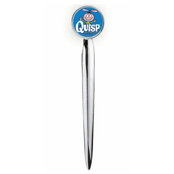 Quisp Cereal Letter Opener Metal Silver Tone Executive with case