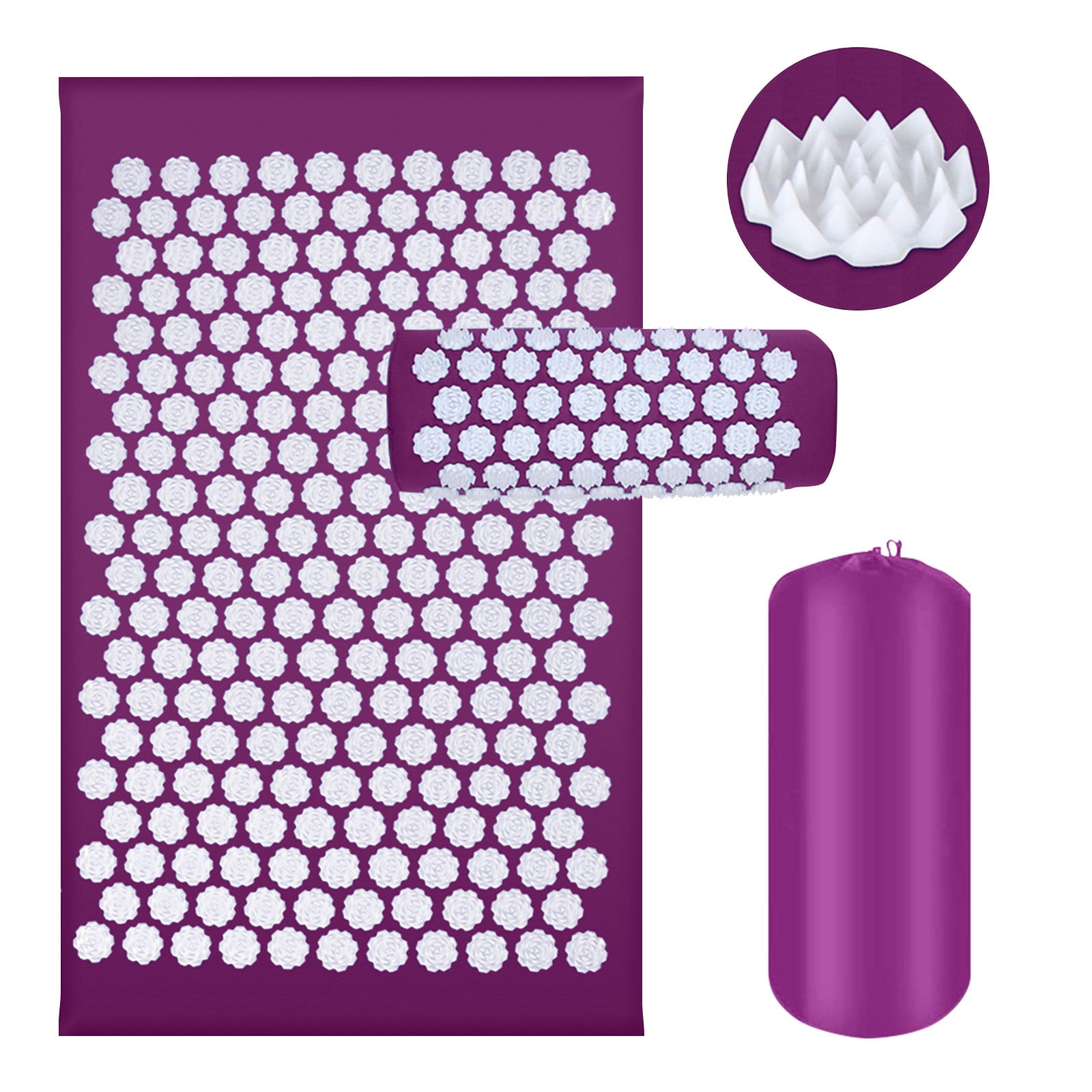 Quistrepon Acupressure Set Acupressure Mat with Pillows for Neck and