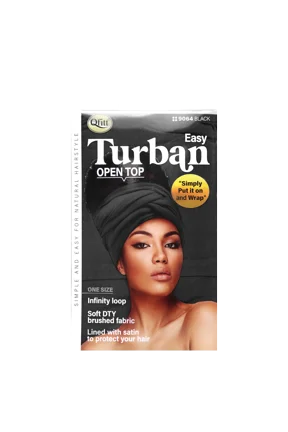 Quit Easy Open Turban #9064 Black