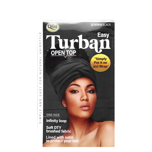 Quit Easy Open Turban #9064 Black