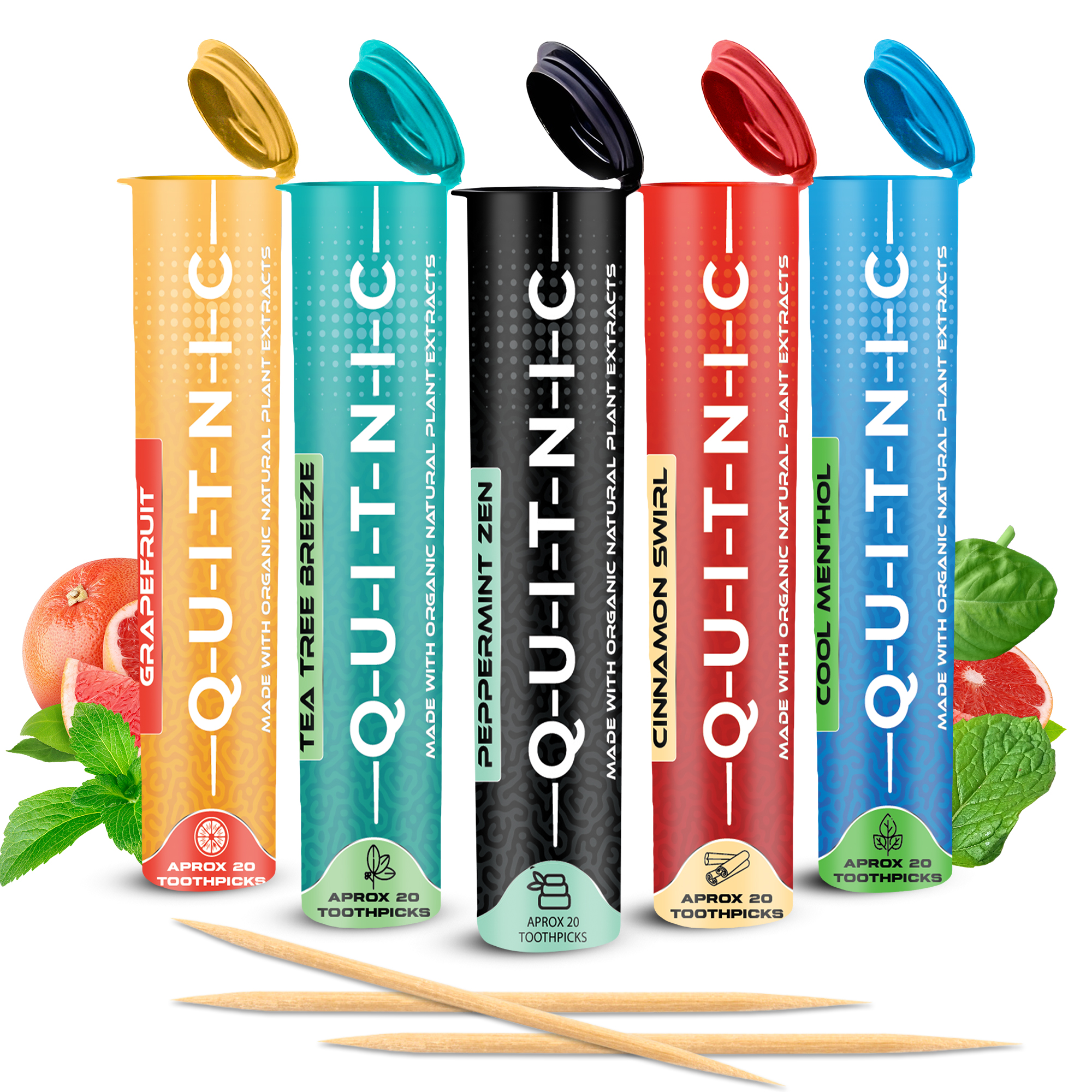 QuitNIC Infused Flavored Toothpicks to Help Quit Smoking Nicotine