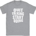 thumbnail image 1 of Quit Talking Start Doing T-Shirt Motivational Business Doer Text Tee - Heather Grey, 3XL, 1 of 1