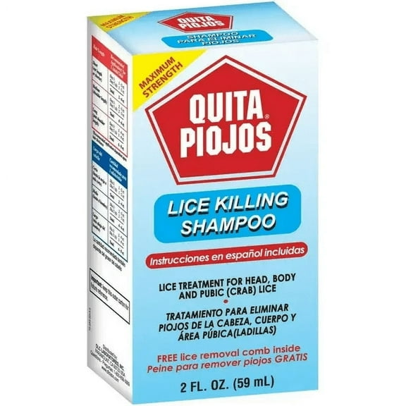Quita Piojos Head Lice Treatment Lice Shampoo for Kids & Adults, 2 fl oz