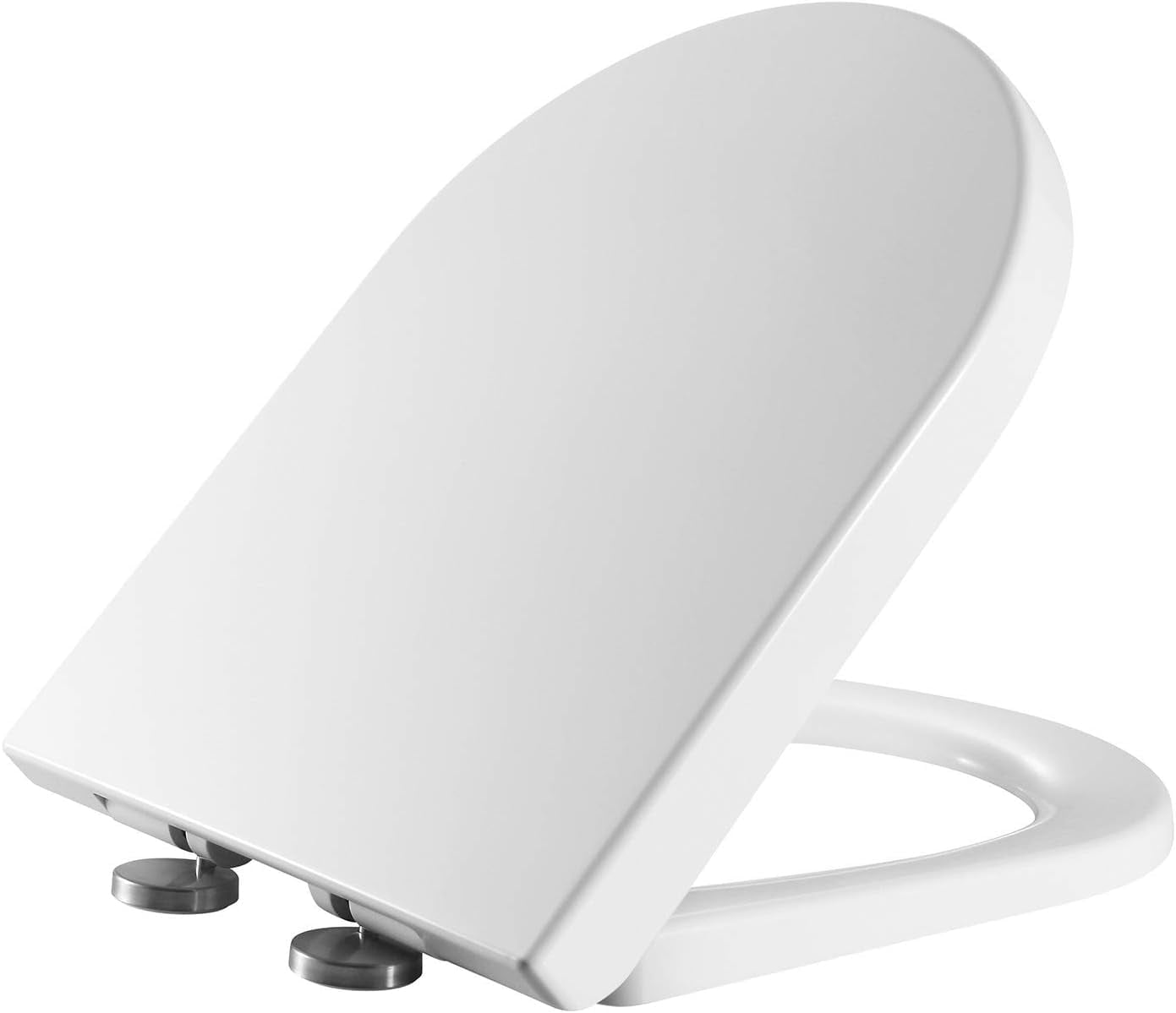 HOROW HWMT-8733S White Round Durable UF Soft Close Toilet Seat for HWMT-8733 Toilet