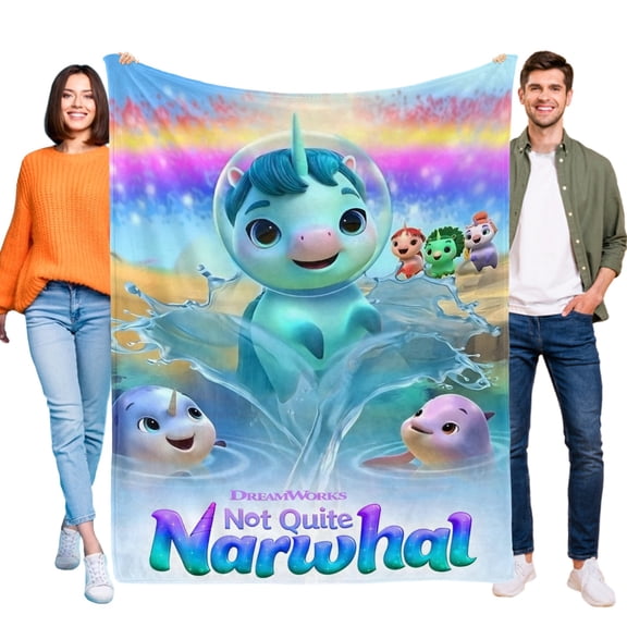 Not Quite Narwhal-Anti-Pilling Flannel Blanket Soft Lightweight Plush Fuzzy Cozy Luxury Blanket for Home and Kitchen Use Perfect for Kids and Adults 32"*48"(80cm*120cm)
