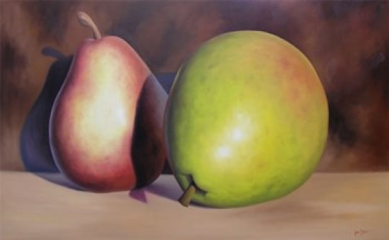 Quite a Pear Canvas Art - Jenny Stewart (24 x 15)