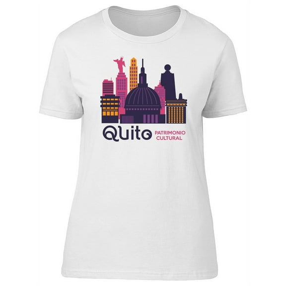 Quito Ecuadors Cultural Skyline T-Shirt Women -Image by Shutterstock, Female Small