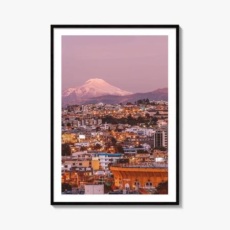Quito Skyline Fine Art Photo Print Ecuador Cayambe Volcano Wall, Unframed Paper Print