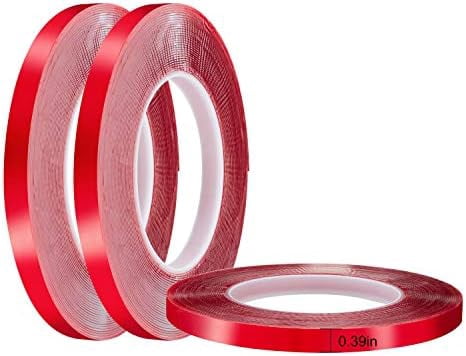Quivanta 33 Feet Acrylic Double Sided Heavy Duty Mounting Tape (Pack of 3) Weatherproof for Outdoor & Indoor, Holds Heavy Stuff in Cold & Hot Condition, Removable & Residue-Free (0.4inch)