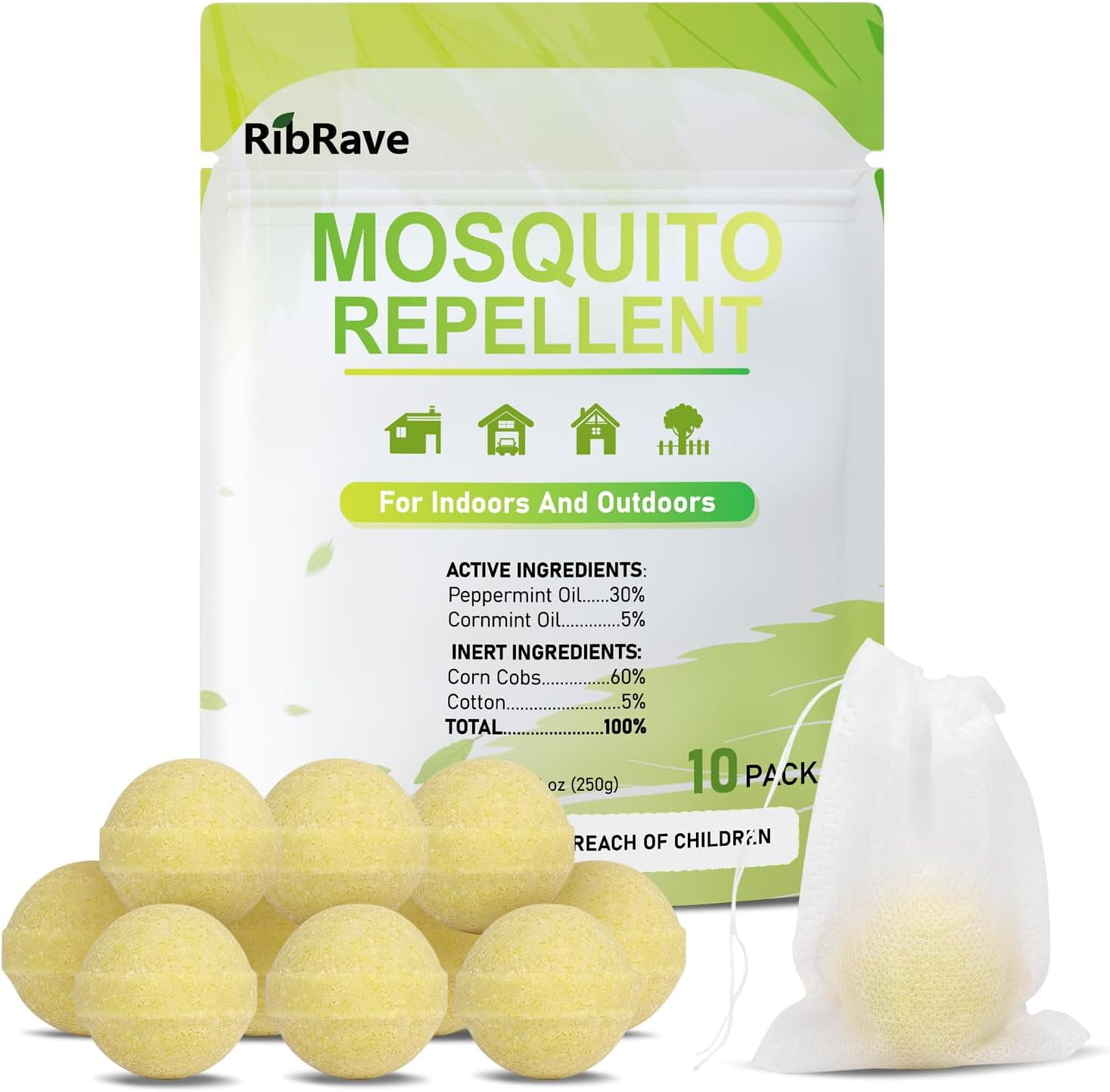 Quivanta Mosquito Repellent Outdoor Powerful 10 Pack Outdoor Mosquito Repellent for Patio Mosquito Repellent Outdoor for Yard, Camping, Child&Pets Friendly