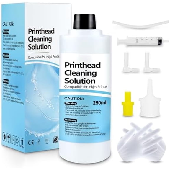 Quivanta Printhead Cleaning Kit for Epson HP Canon Inkjet Printer Head Cleaner, 250 ml Printhead Cleaner Kit, Print Head Cleaning Solution, Printer Nozzle Liquid, Printer Clean for Inkjet Printer