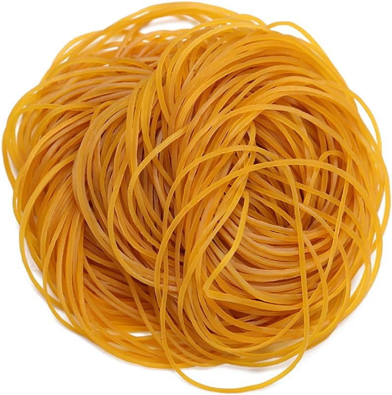 Quivanta Rubber Bands 300Pcs 4.8inch Big Elastic Rubber Bands fortrash cans yellow for office supplies File Folders Litter Box (4 4/5" x 1/16")