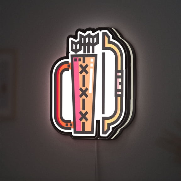 Quiver 3D Novelty Light Box, Archery Themed Lamp, Medieval Sports LED Light, Traditional Hunting Decor (Width 8 inch, 20cm)