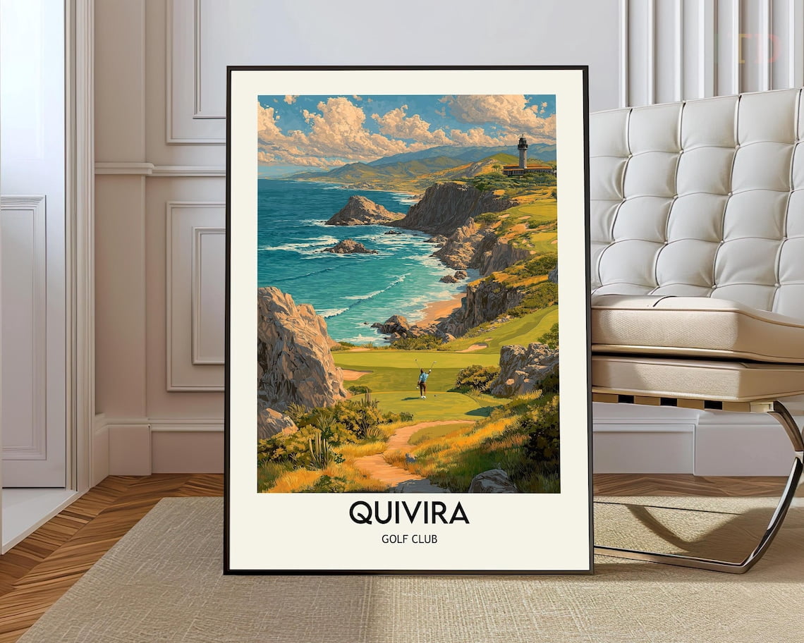 Quivira Golf Club Wall Art Print, Cabo San Lucas Golf Course Decor ...