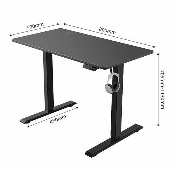 Quivnbaro Electric lifting desk, computer desk, sitting upright office desk, single motor desk, electric lifting desk frame, lifting workbench