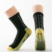 Quivnbaro Men’s Soccer Socks,Anti slip Sports Socks, Grip Basketball Yoga Football Rugby Socks 4 Pairs Shoesize6-12